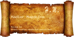 Hadler Magdolna névjegykártya